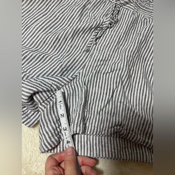 a new day Women's High Waist Striped Black and White Shorts - Picture 4 of 7